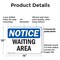 Signmission Waiting Area, 14 in W x Rectangle, Plastic OS-2PACK-NS-P-1014-L-18891 - alternate 8